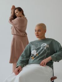 Свитшот. Цвет Оливковый. Вид 7