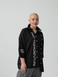 Рубашка SNST FASHIONFUTURE. Цвет Чёрный. Вид 2